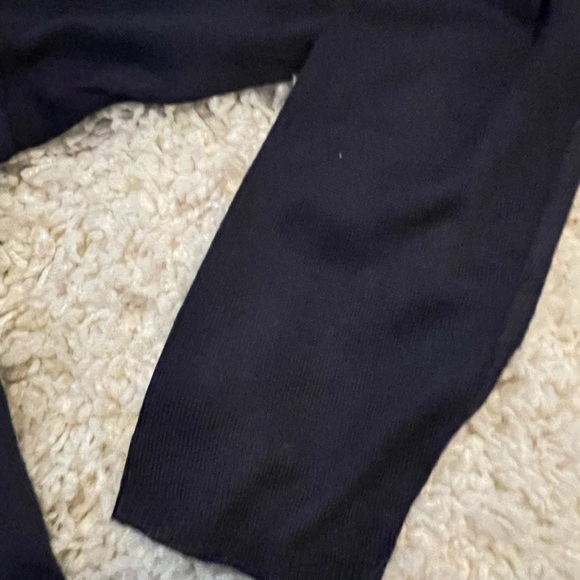 New! Desigual Beautiful navy with chiffon panel knit blouse s - Picture 7 of 14